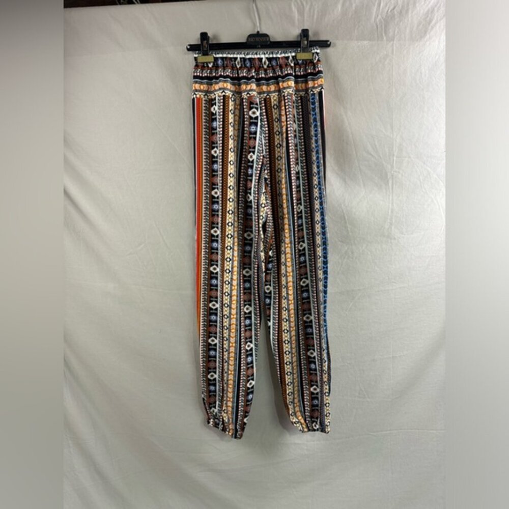 Boho Geo Print Striped Carrot Pants* - Picture 7 of 7